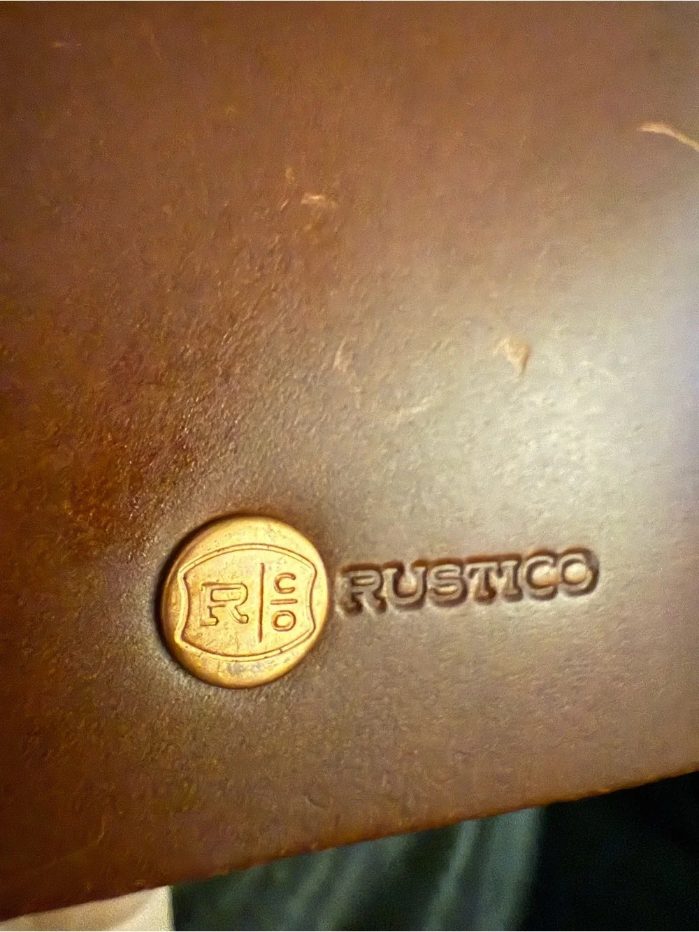 Leather Rustico Golf Log Book with Pocket